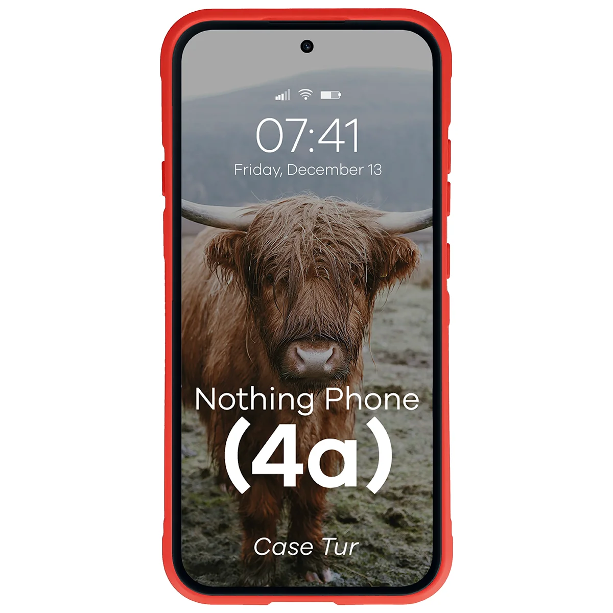 Robuste Handyhülle für Nothing Phone (4a), Bizon Case Tur, Rot