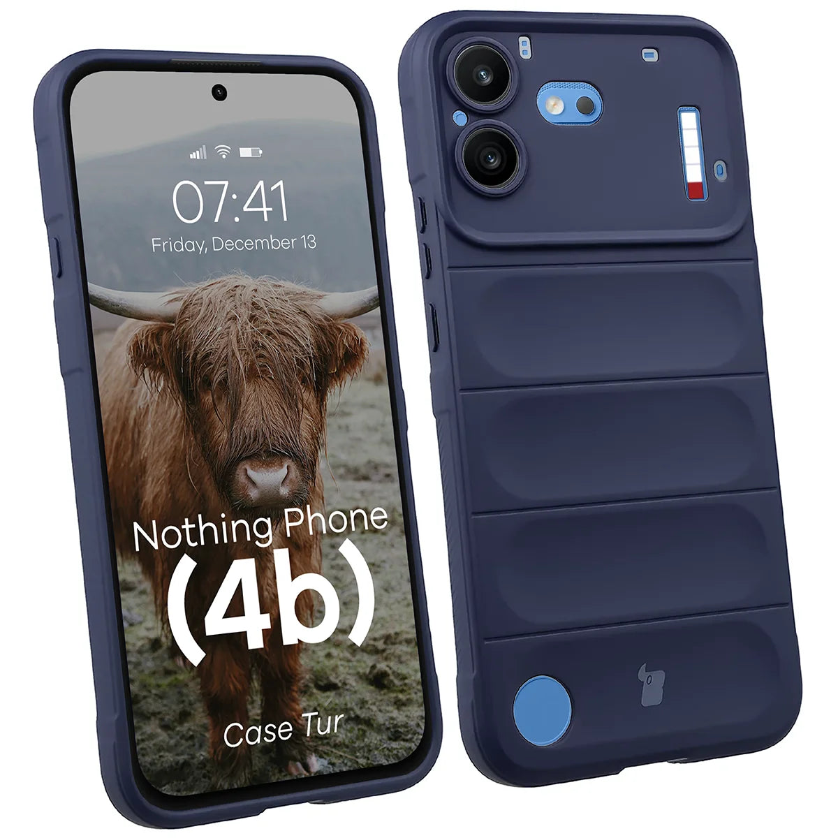 Robuste Handyhülle für Nothing Phone (4b), Bizon Case Tur, Dunkelblau (1/8)