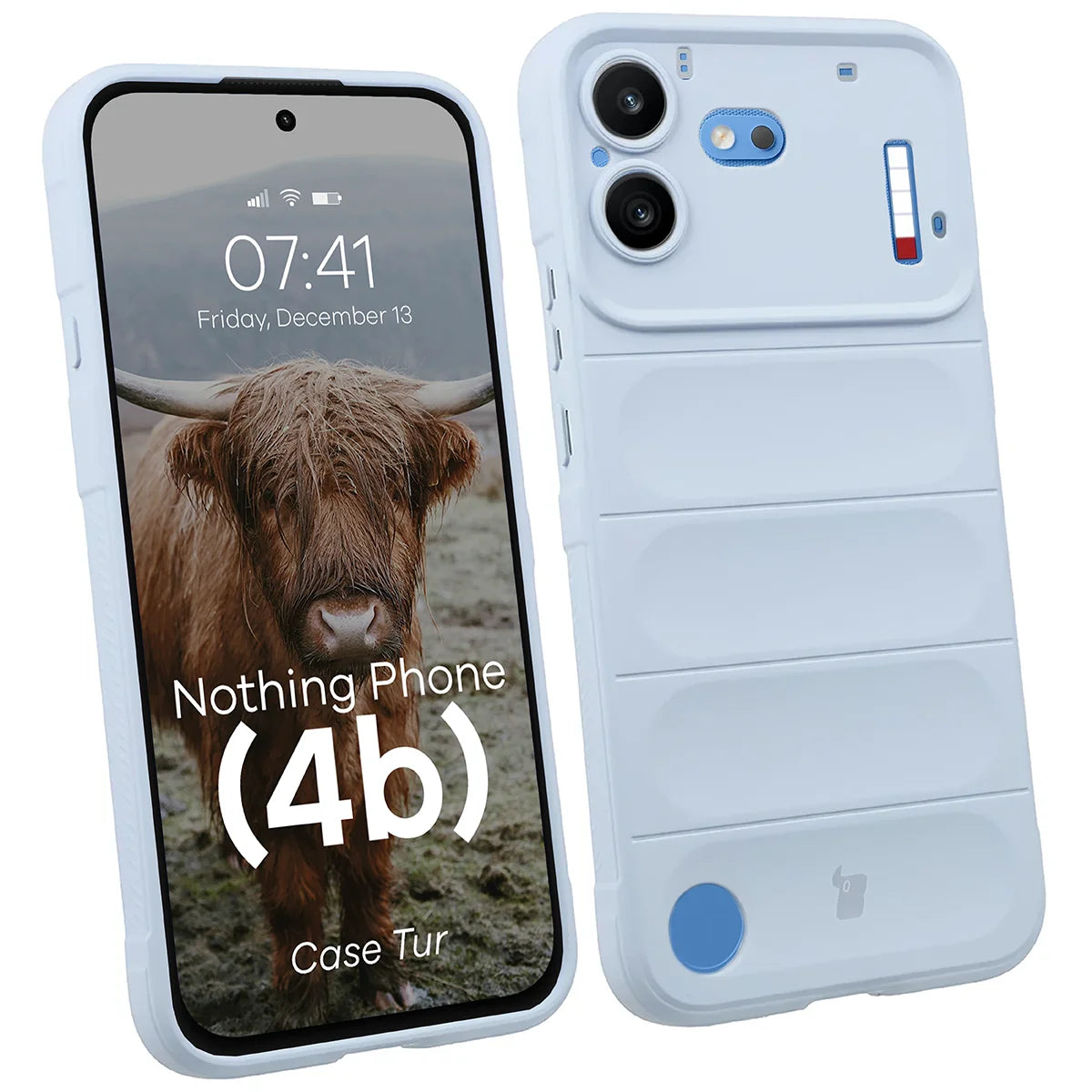 Robuste Handyhülle für Nothing Phone (4b), Bizon Case Tur, Hellblau (1/8)