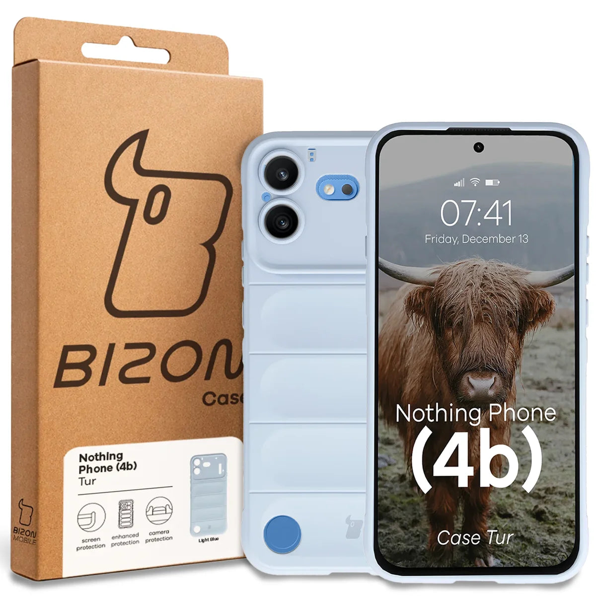 Robuste Handyhülle für Nothing Phone (4b), Bizon Case Tur, Hellblau (8/8)