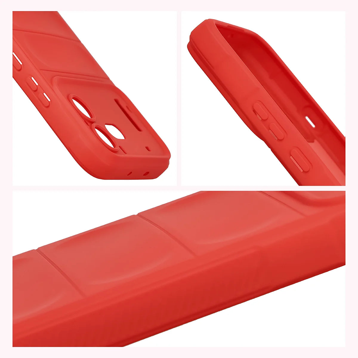 Robuste Handyhülle für Nothing Phone (4b), Bizon Case Tur, Rot (7/8)