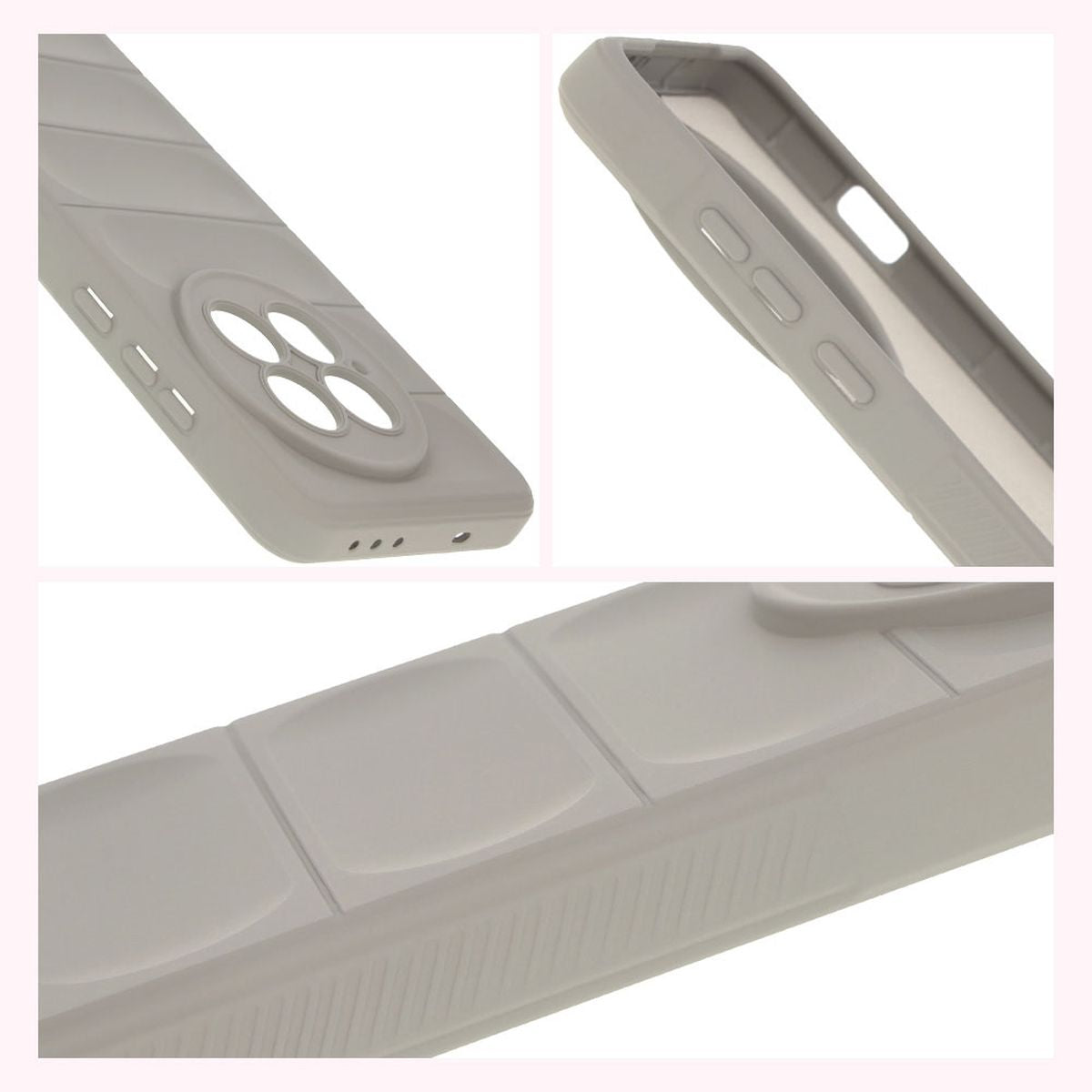 Robuste Handyhülle für OnePlus 13, Bizon Case Tur, Hellgrau