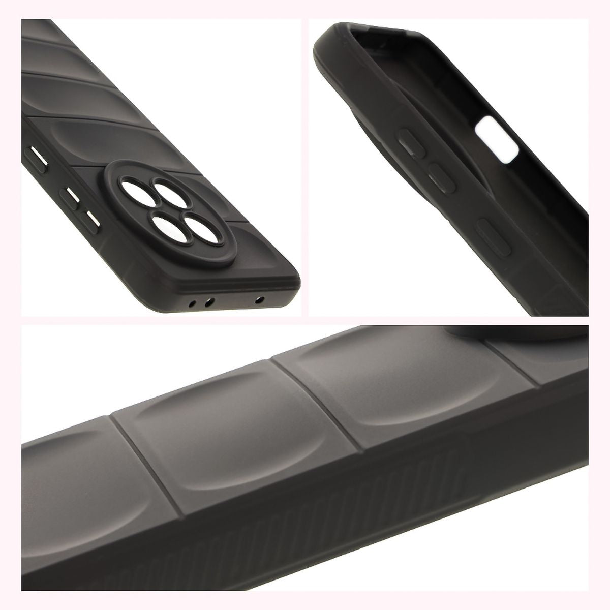 Robuste Handyhülle für OnePlus 13R, Bizon Case Tur, Schwarz