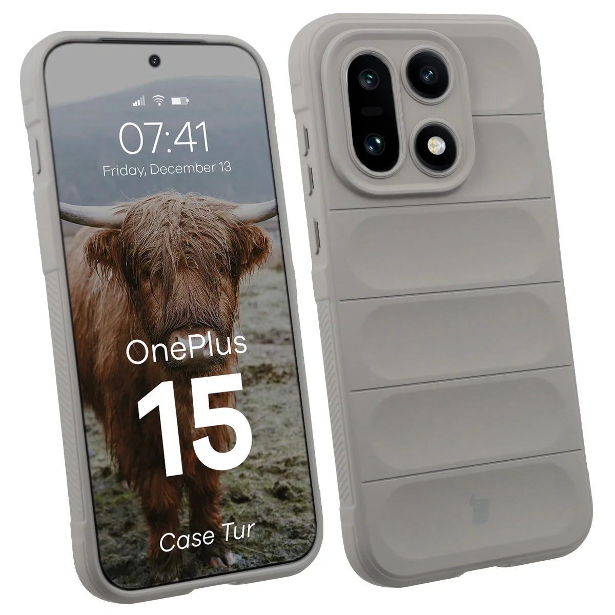 Robuste Handyhülle für OnePlus 15, Bizon Case Tur, Hellgrau