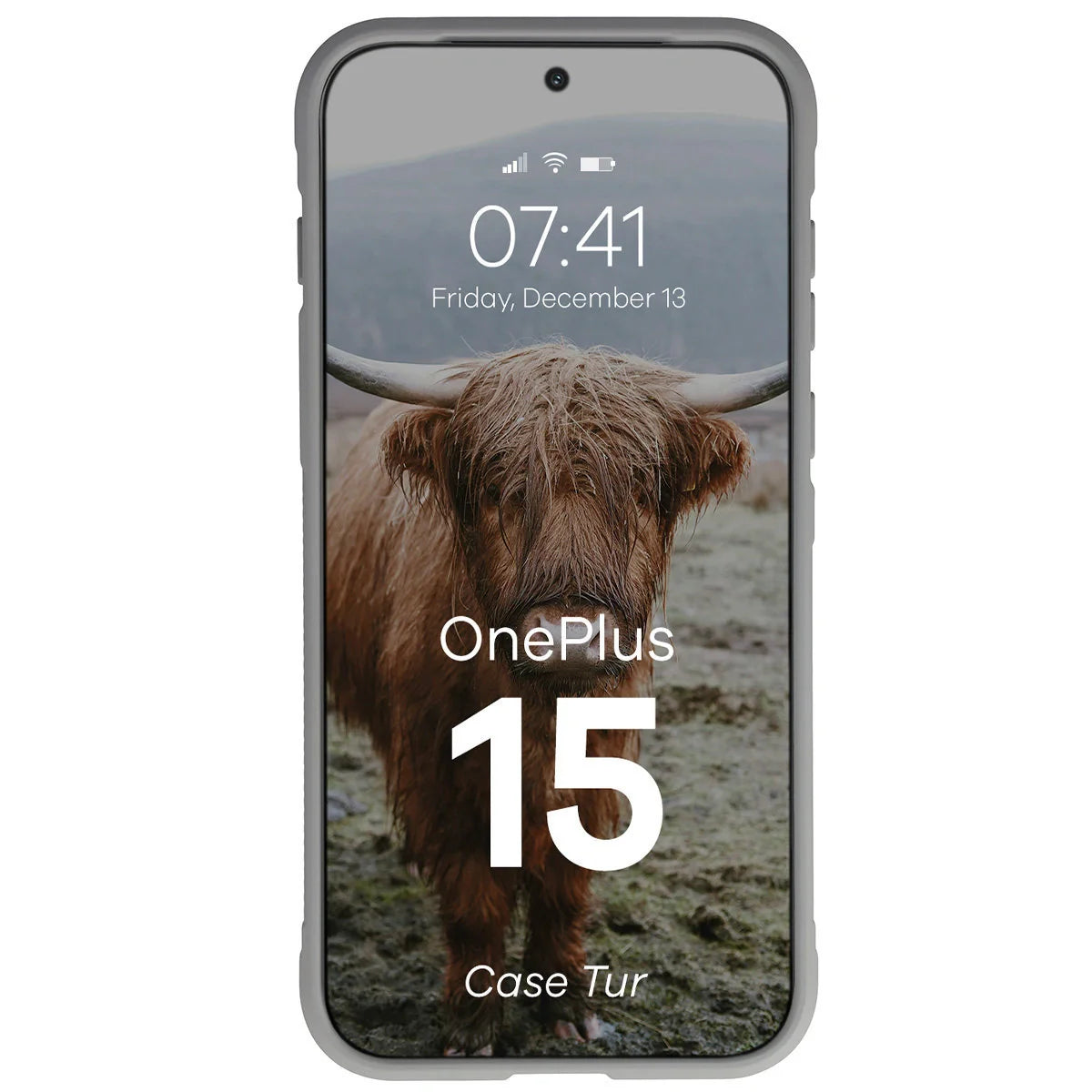 Robuste Handyhülle für OnePlus 15, Bizon Case Tur, Hellgrau