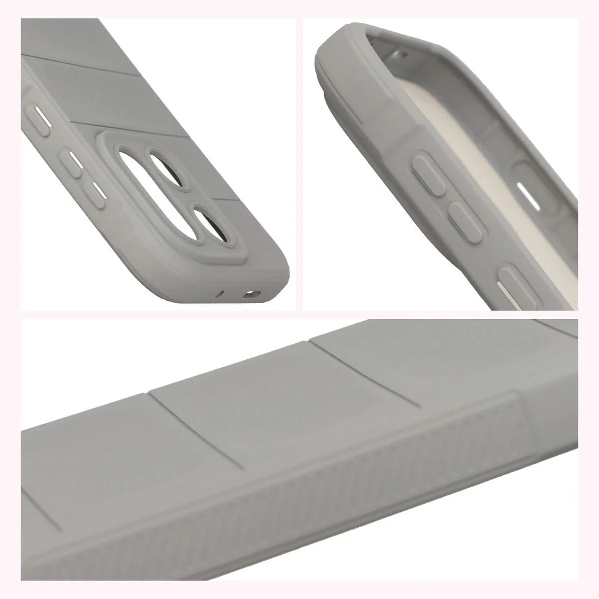 Robuste Handyhülle für OnePlus 15, Bizon Case Tur, Hellgrau