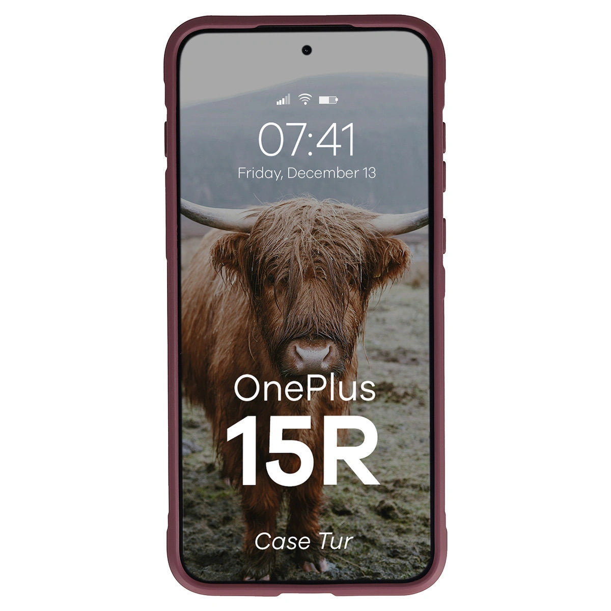 Robuste Handyhülle für OnePlus 15R, Bizon Case Tur, Burgunderrot