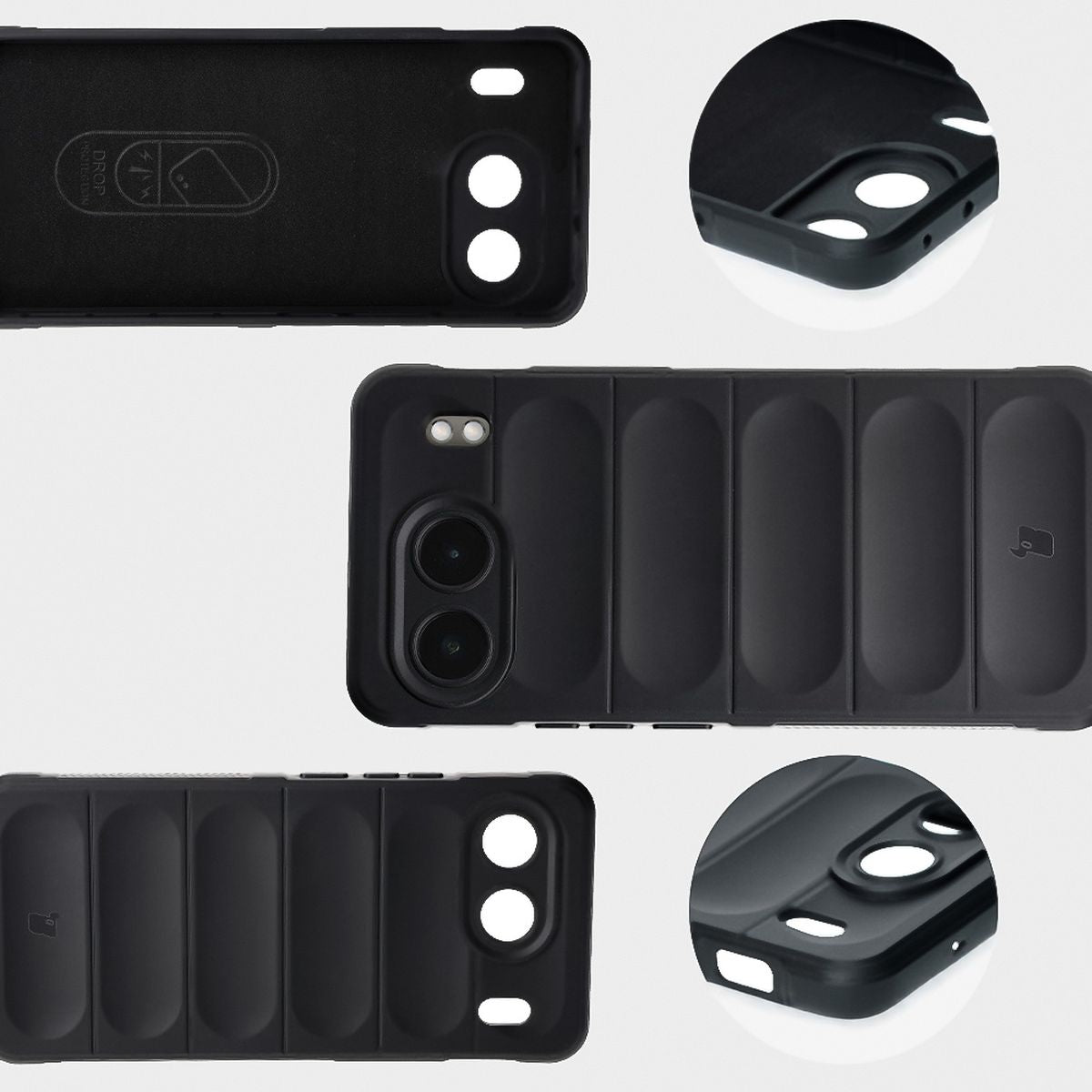 Robuste Handyhülle für OnePlus Nord 4, Bizon Case Tur, Schwarz