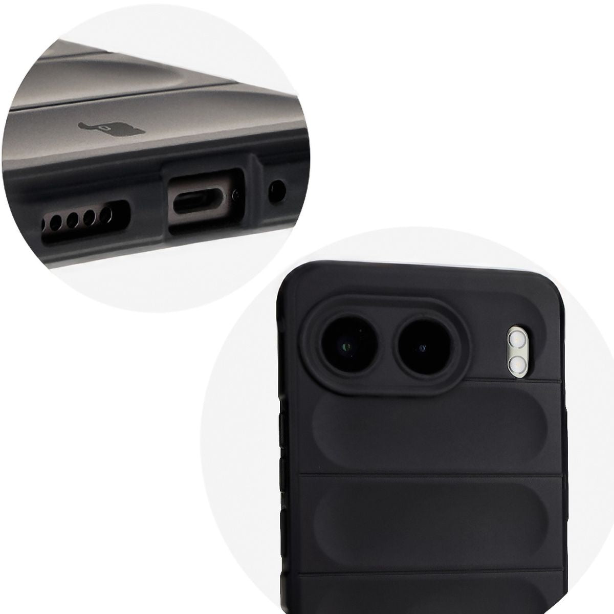 Robuste Handyhülle für OnePlus Nord 4, Bizon Case Tur, Schwarz