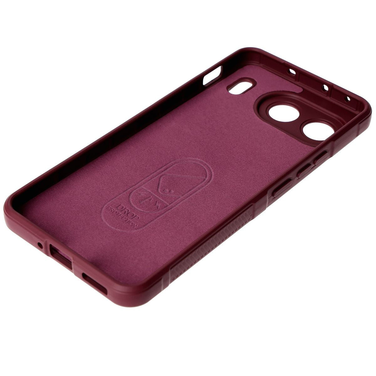 Robuste Handyhülle für OnePlus Nord 4, Bizon Case Tur, Burgunderrot