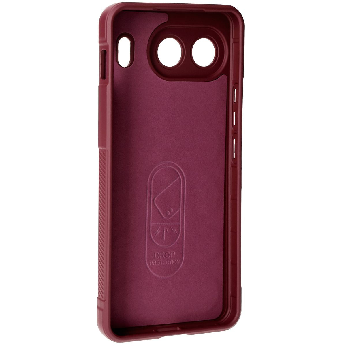 Robuste Handyhülle für OnePlus Nord 4, Bizon Case Tur, Burgunderrot
