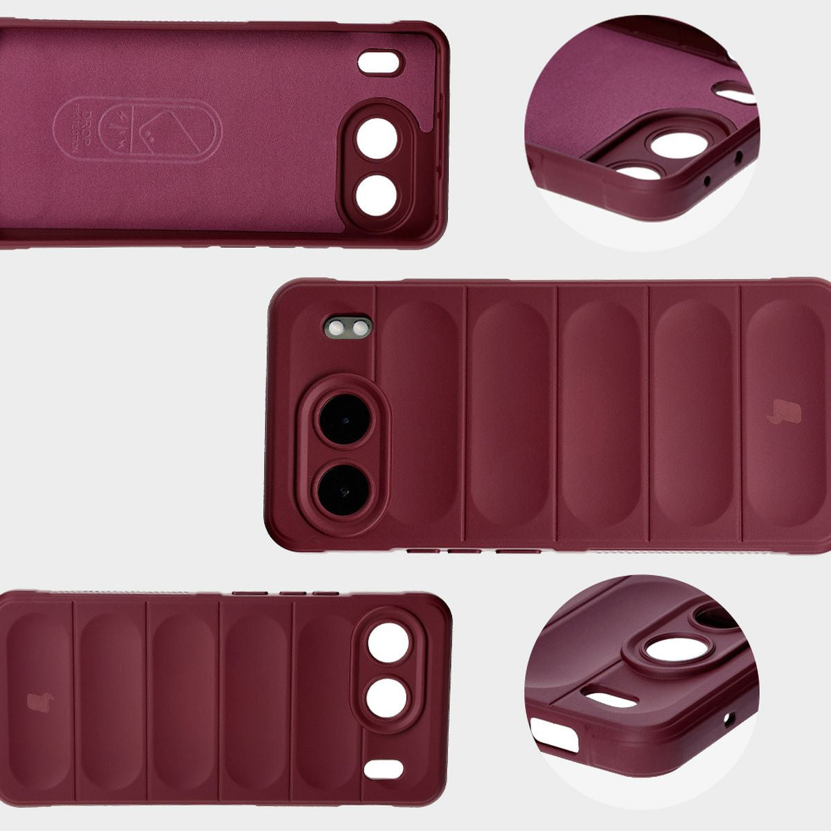 Robuste Handyhülle für OnePlus Nord 4, Bizon Case Tur, Burgunderrot
