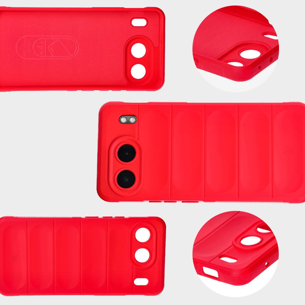 Robuste Handyhülle für OnePlus Nord 4, Bizon Case Tur, Rot