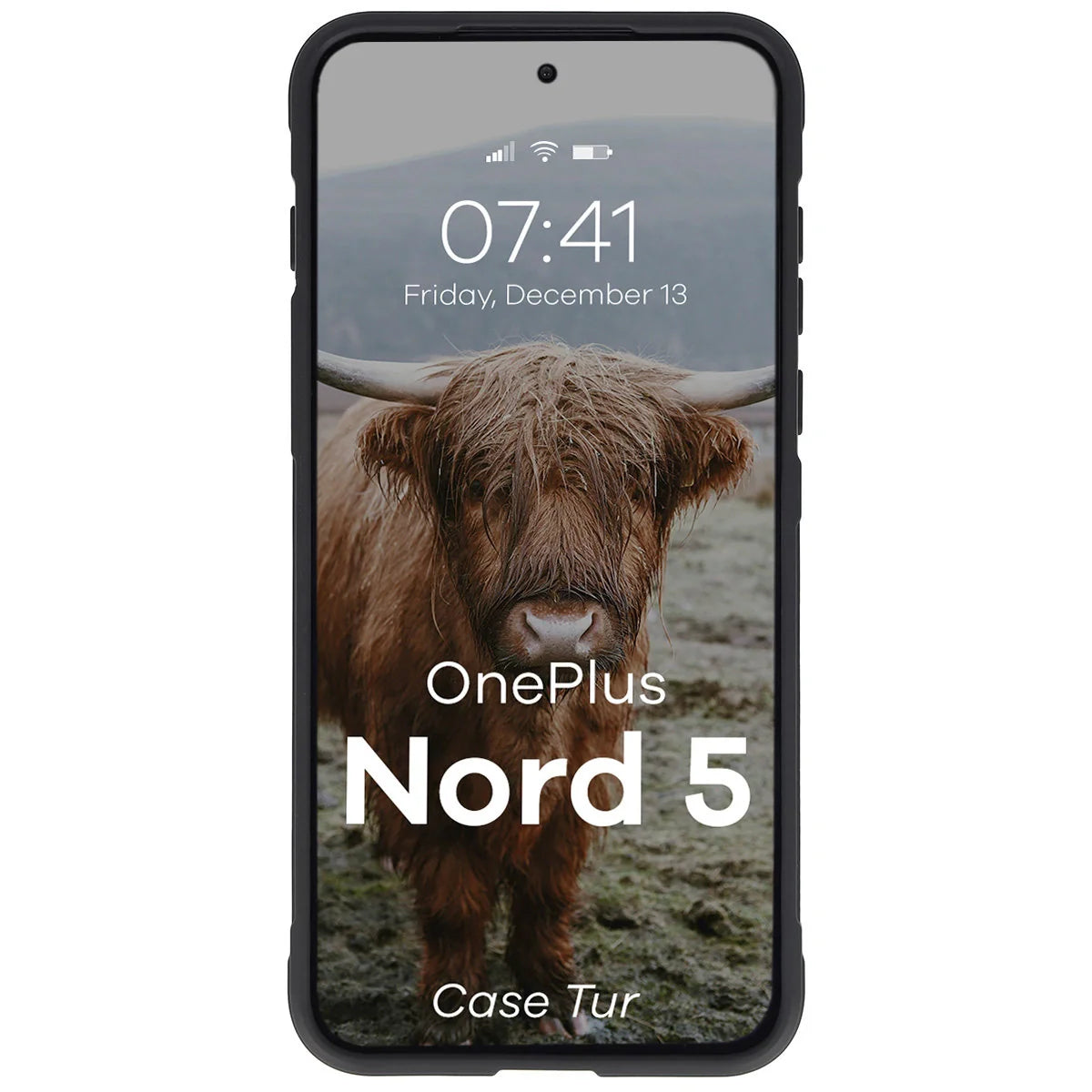 Robuste Handyhülle für OnePlus Nord 5, Bizon Case Tur, Schwarz