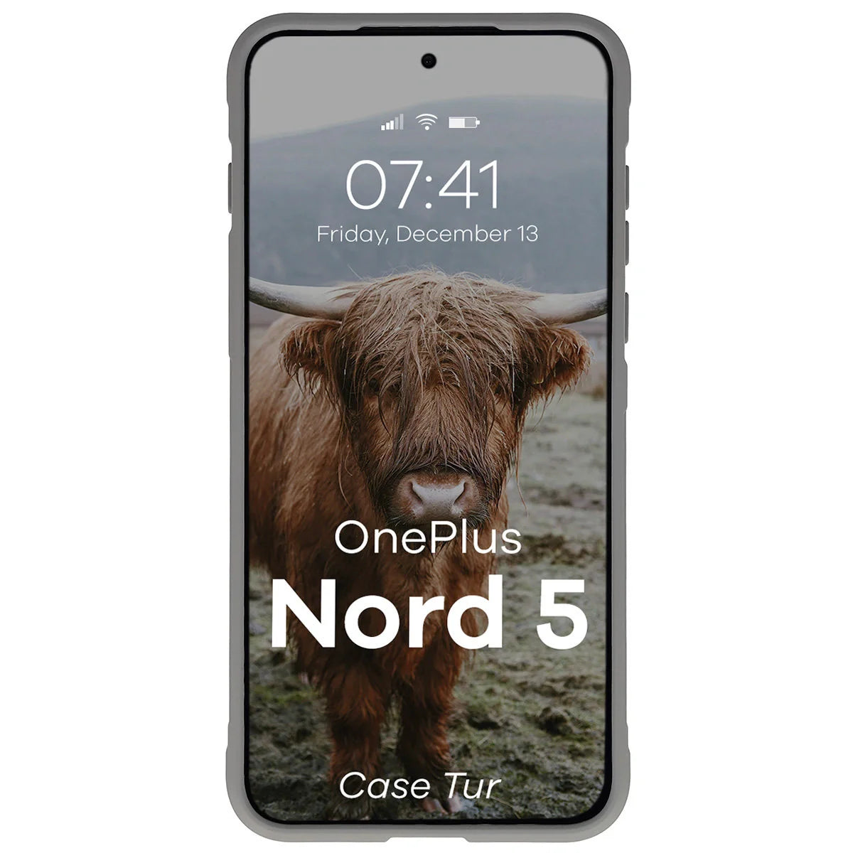 Robuste Handyhülle für OnePlus Nord 5, Bizon Case Tur, Hellgrau