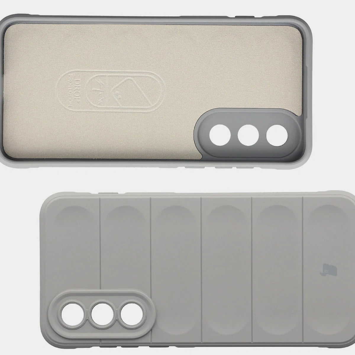 Robuste Handyhülle für OnePlus Nord 5, Bizon Case Tur, Hellgrau