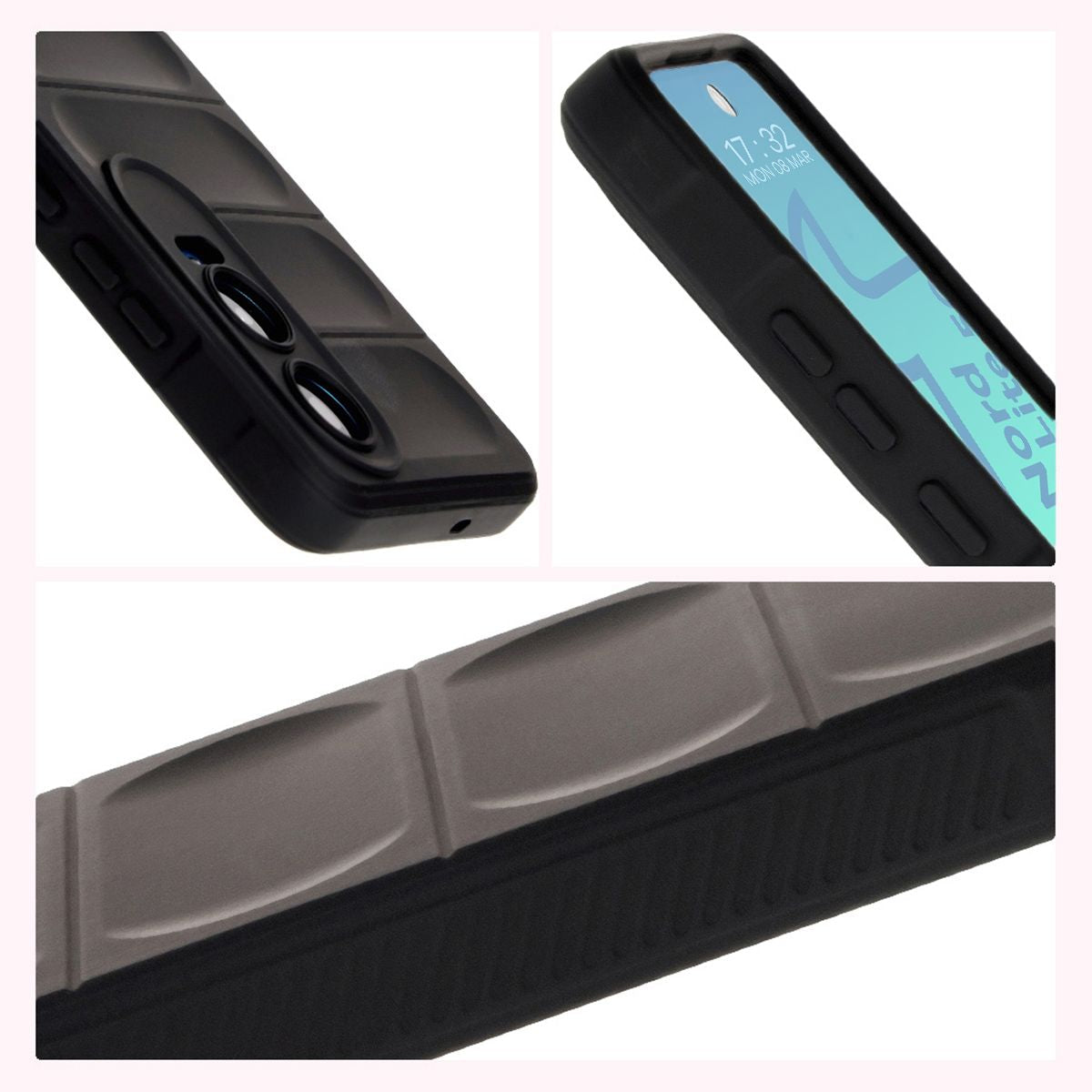 Robuste Handyhülle für OnePlus Nord CE4 Lite 5G, Bizon Case Tur, Schwarz