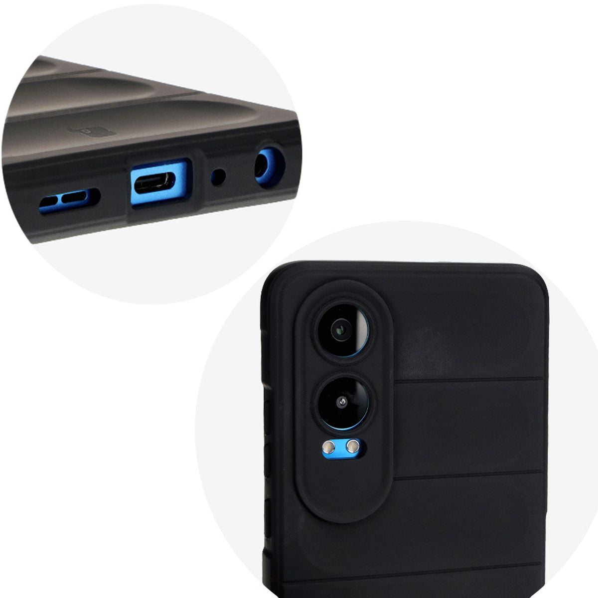 Robuste Handyhülle für OnePlus Nord CE4 Lite 5G, Bizon Case Tur, Schwarz