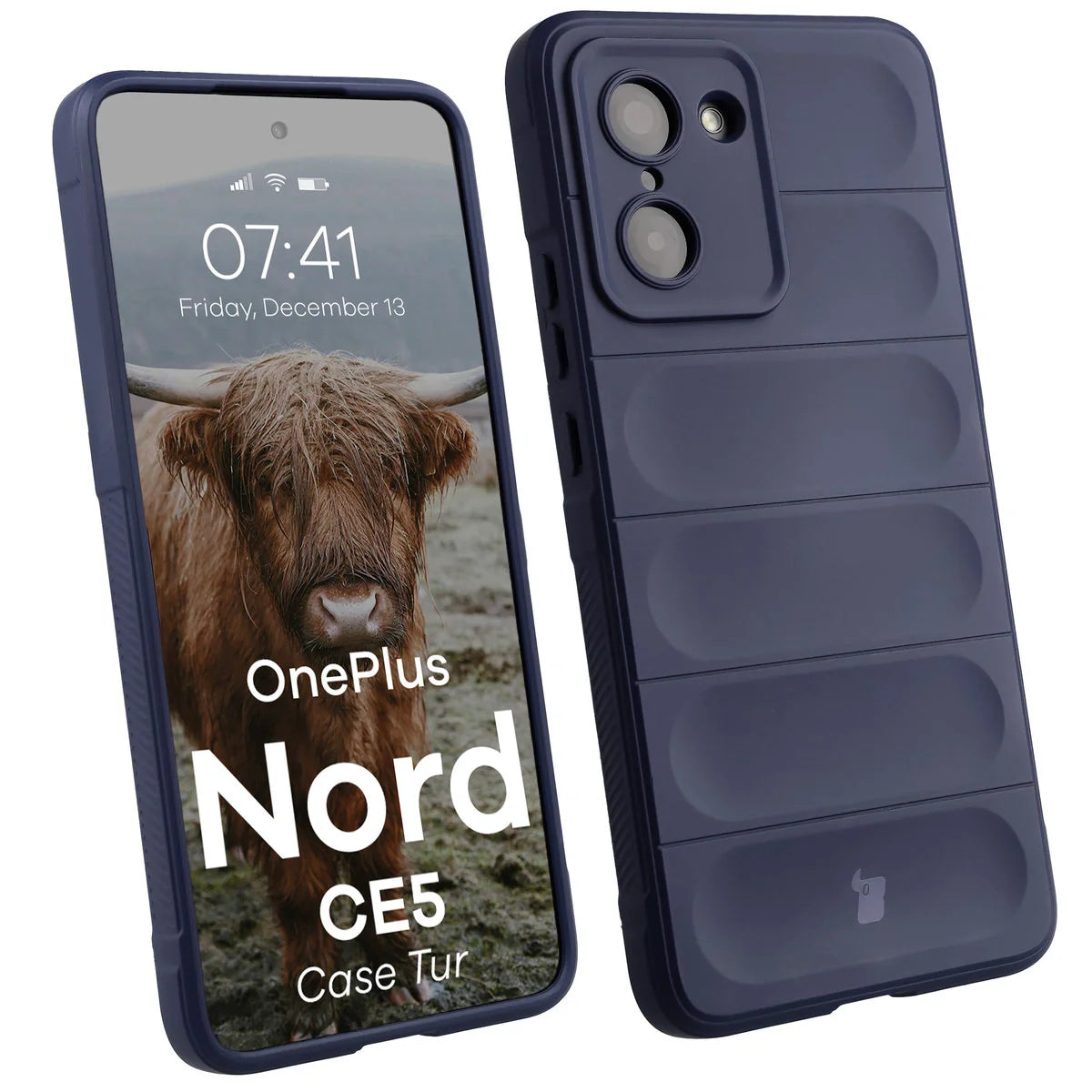 Robuste Handyhülle für OnePlus Nord CE5 5G, Bizon Case Tur, Dunkelblau