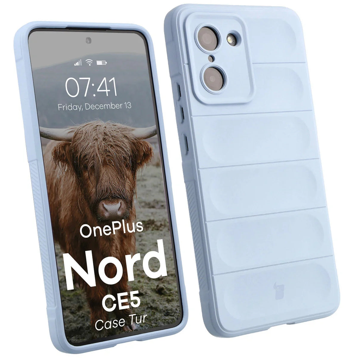Robuste Handyhülle für OnePlus Nord CE5 5G, Bizon Case Tur, Hellblau