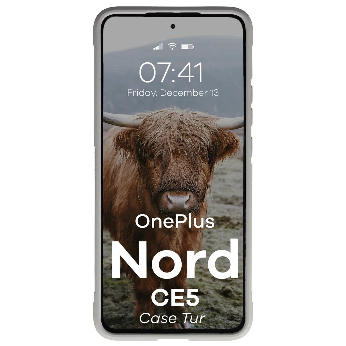 Robuste Handyhülle für OnePlus Nord CE5 5G, Bizon Case Tur, Hellgrau