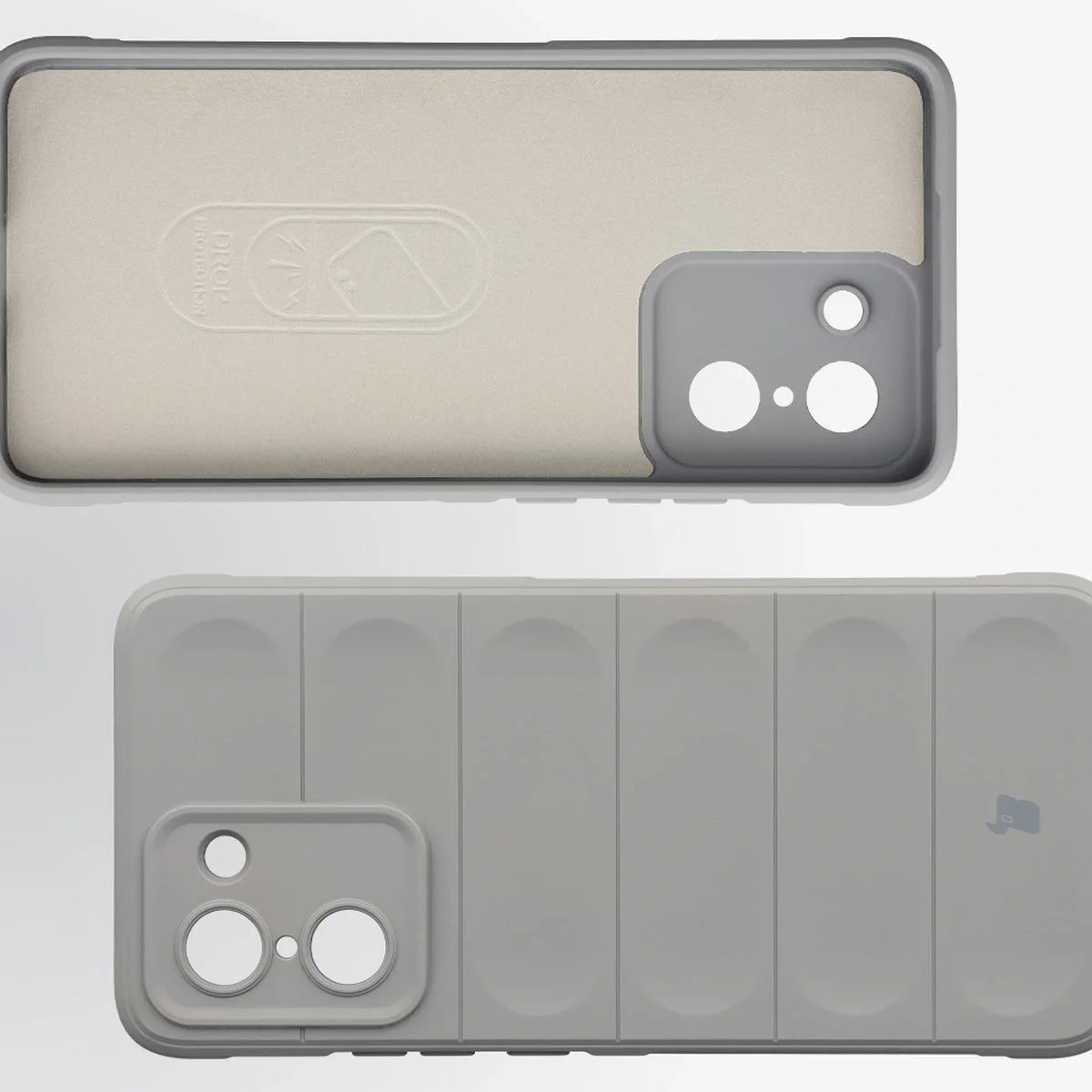 Robuste Handyhülle für OnePlus Nord CE5 5G, Bizon Case Tur, Hellgrau