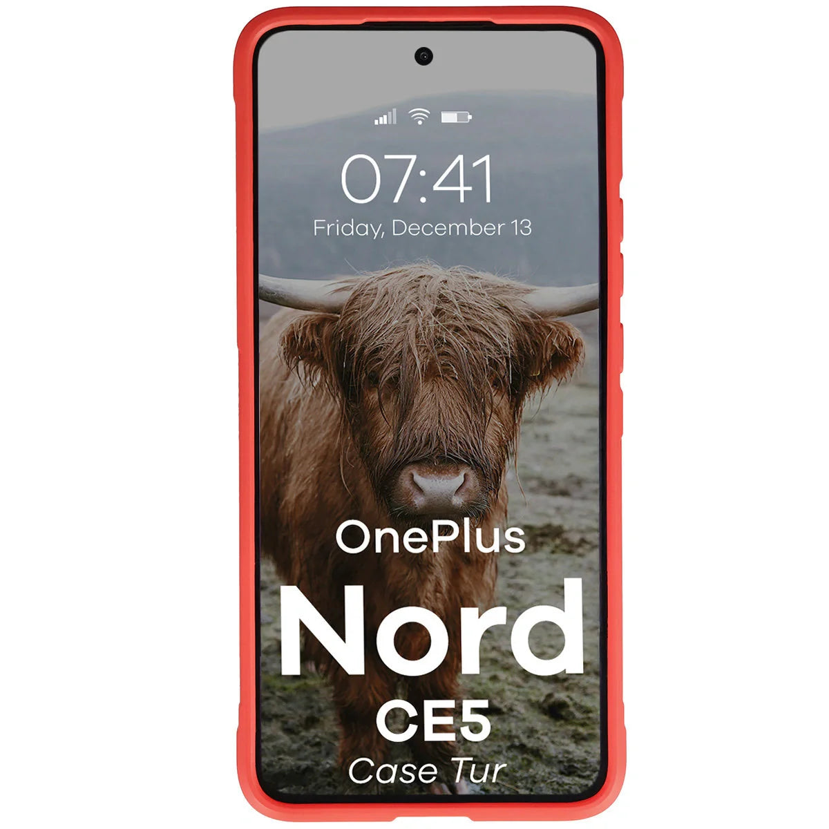 Robuste Handyhülle für OnePlus Nord CE5 5G, Bizon Case Tur, Rot