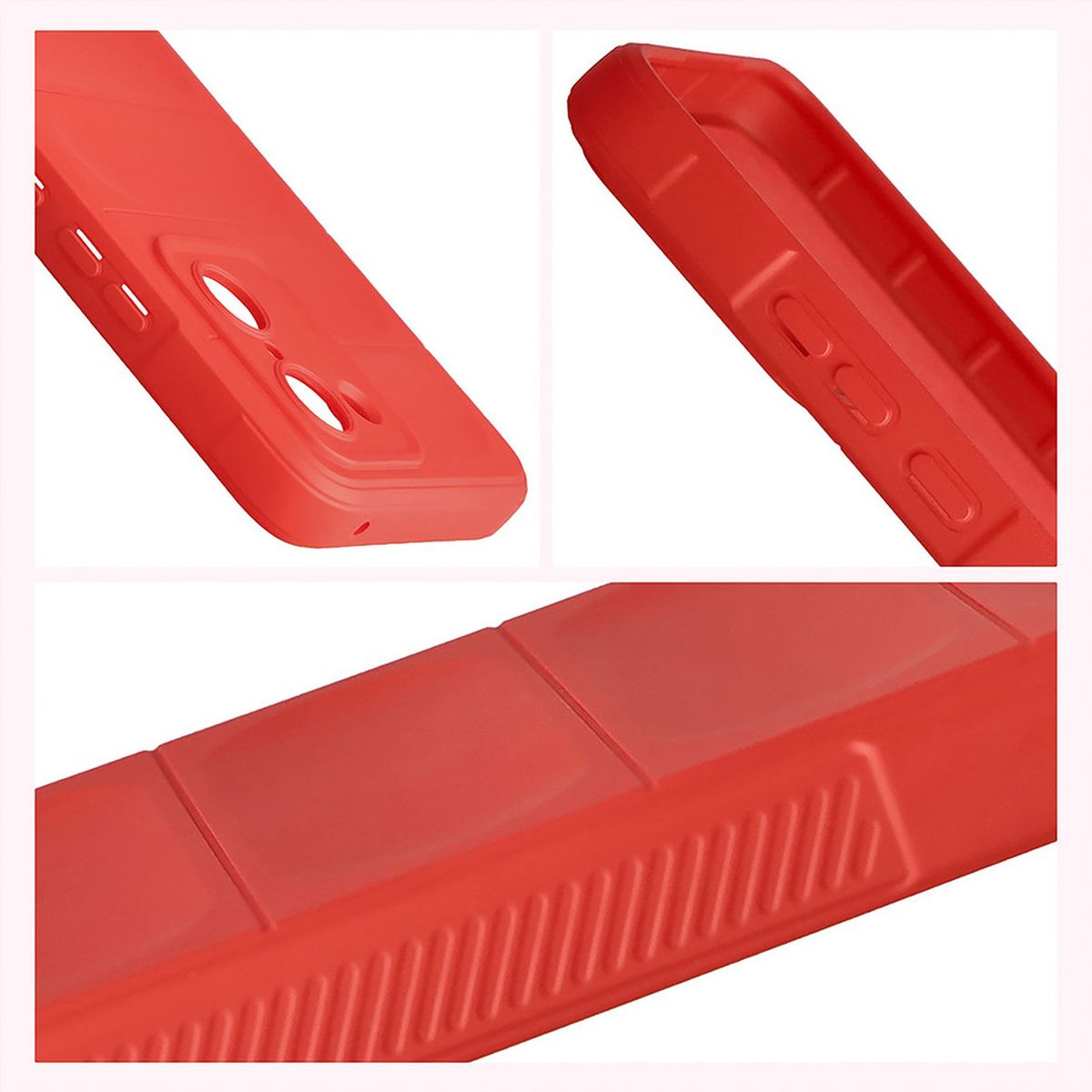 Robuste Handyhülle für OnePlus Nord CE5 5G, Bizon Case Tur, Rot