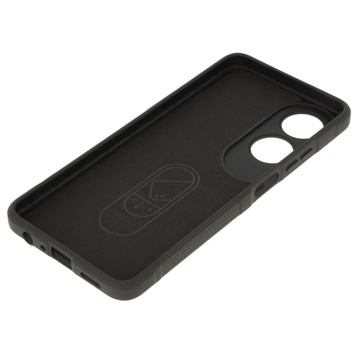 Robuste Handyhülle für Oppo A60 4G, Bizon Case Tur, Schwarz