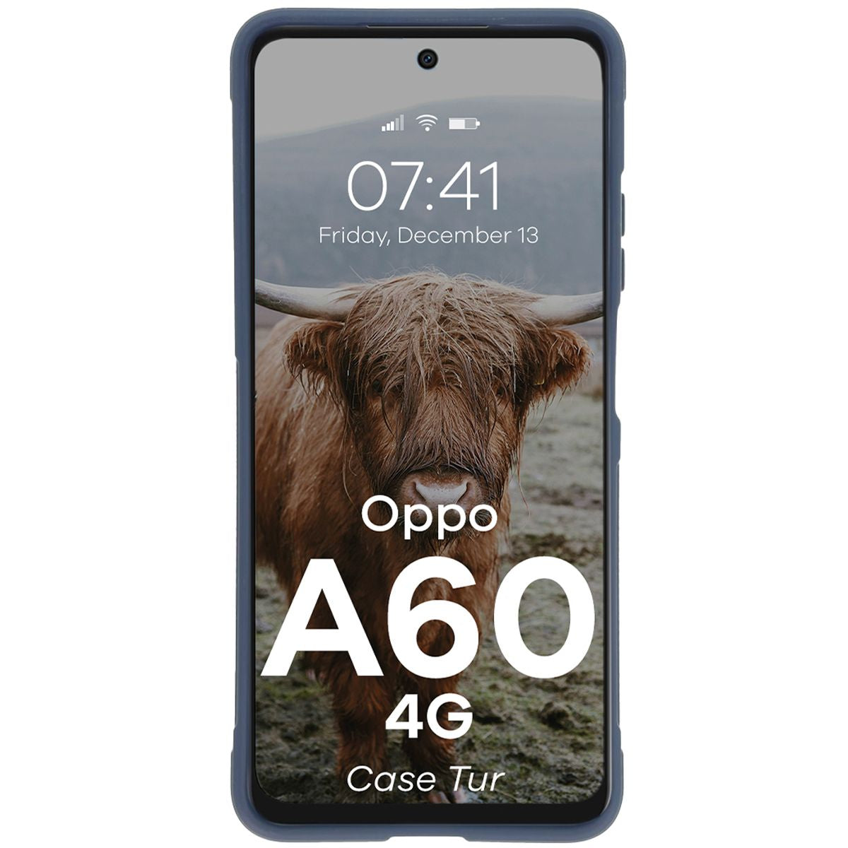 Robuste Handyhülle für Oppo A60 4G, Bizon Case Tur, Dunkelblau