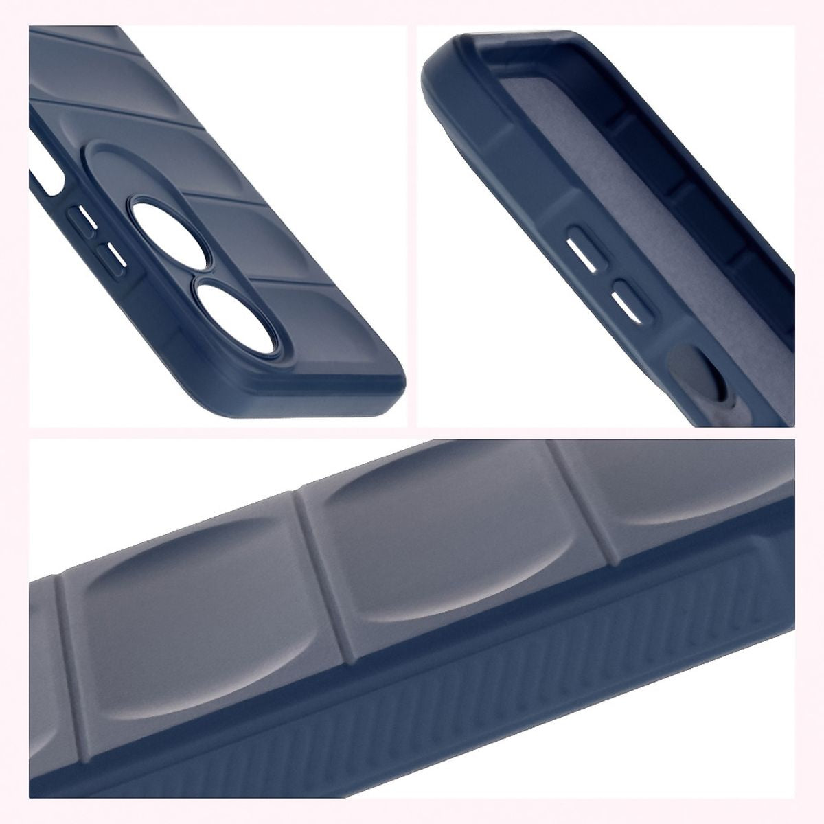 Robuste Handyhülle für Oppo A60 4G, Bizon Case Tur, Dunkelblau