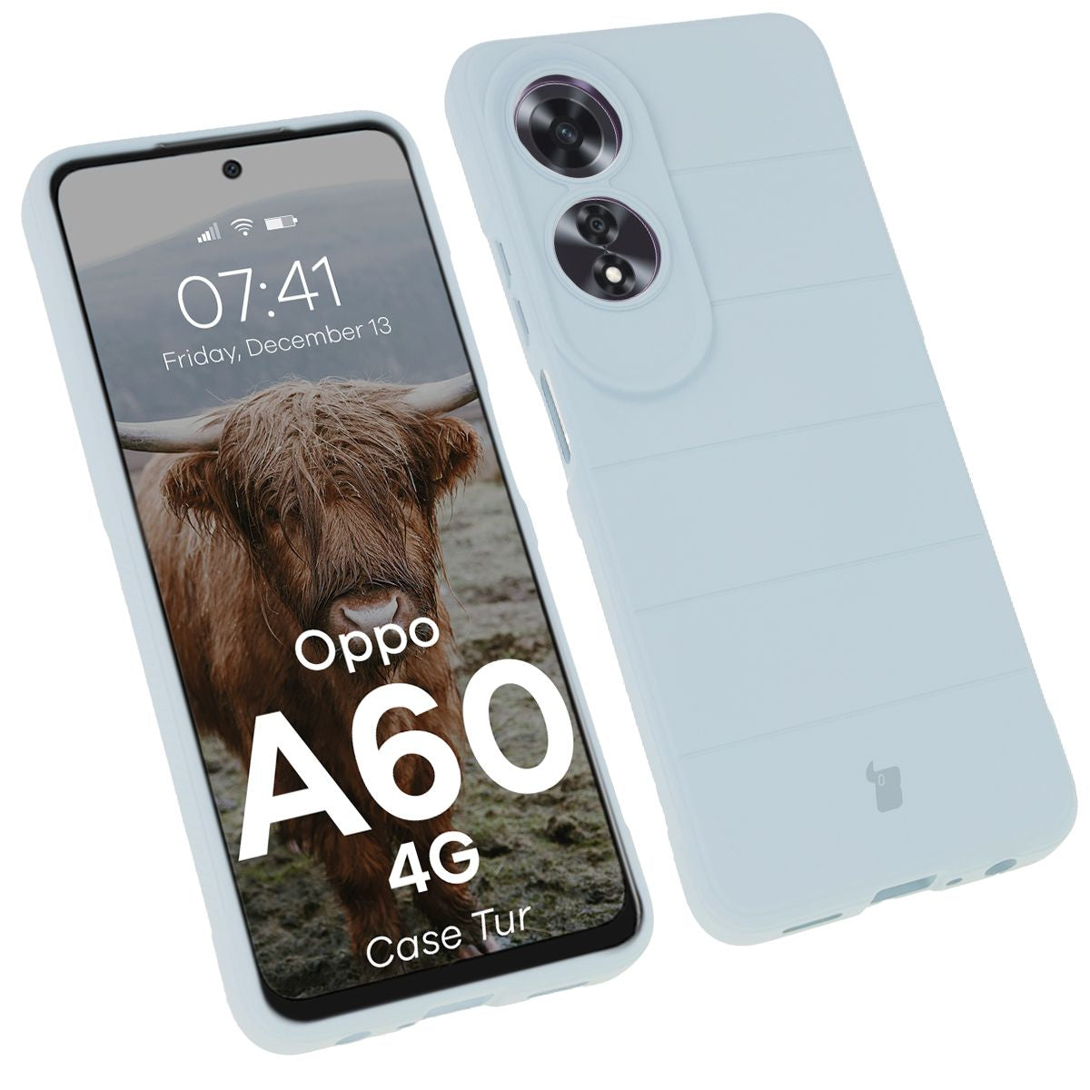Robuste Handyhülle für Oppo A60 4G, Bizon Case Tur, Hellblau