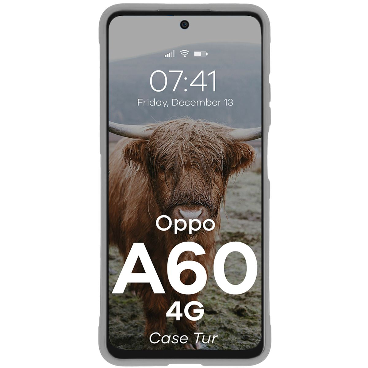 Robuste Handyhülle für Oppo A60 4G, Bizon Case Tur, Hellgrau