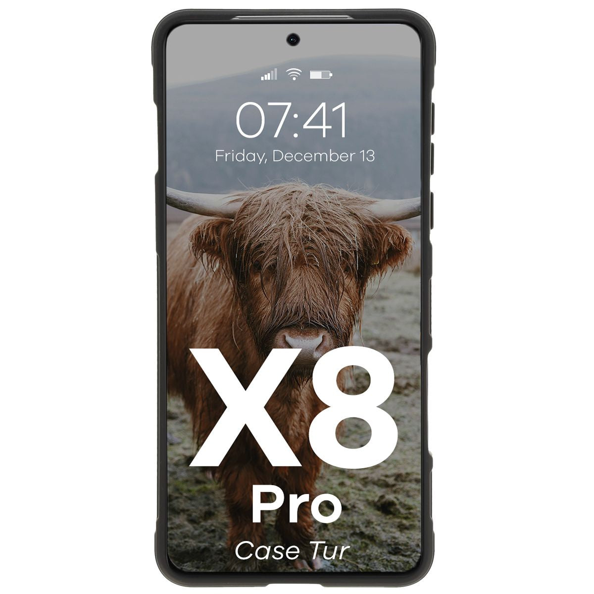 Robuste Handyhülle für Oppo Find X8 Pro, Bizon Case Tur, Schwarz