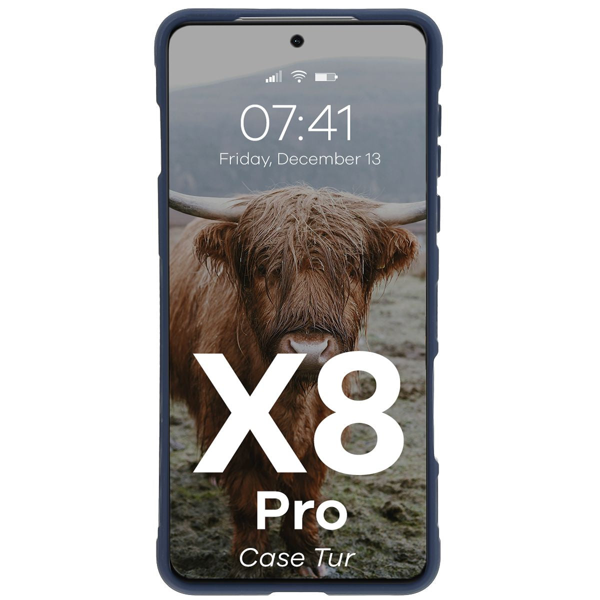 Robuste Handyhülle für Oppo Find X8 Pro, Bizon Case Tur, Dunkelblau