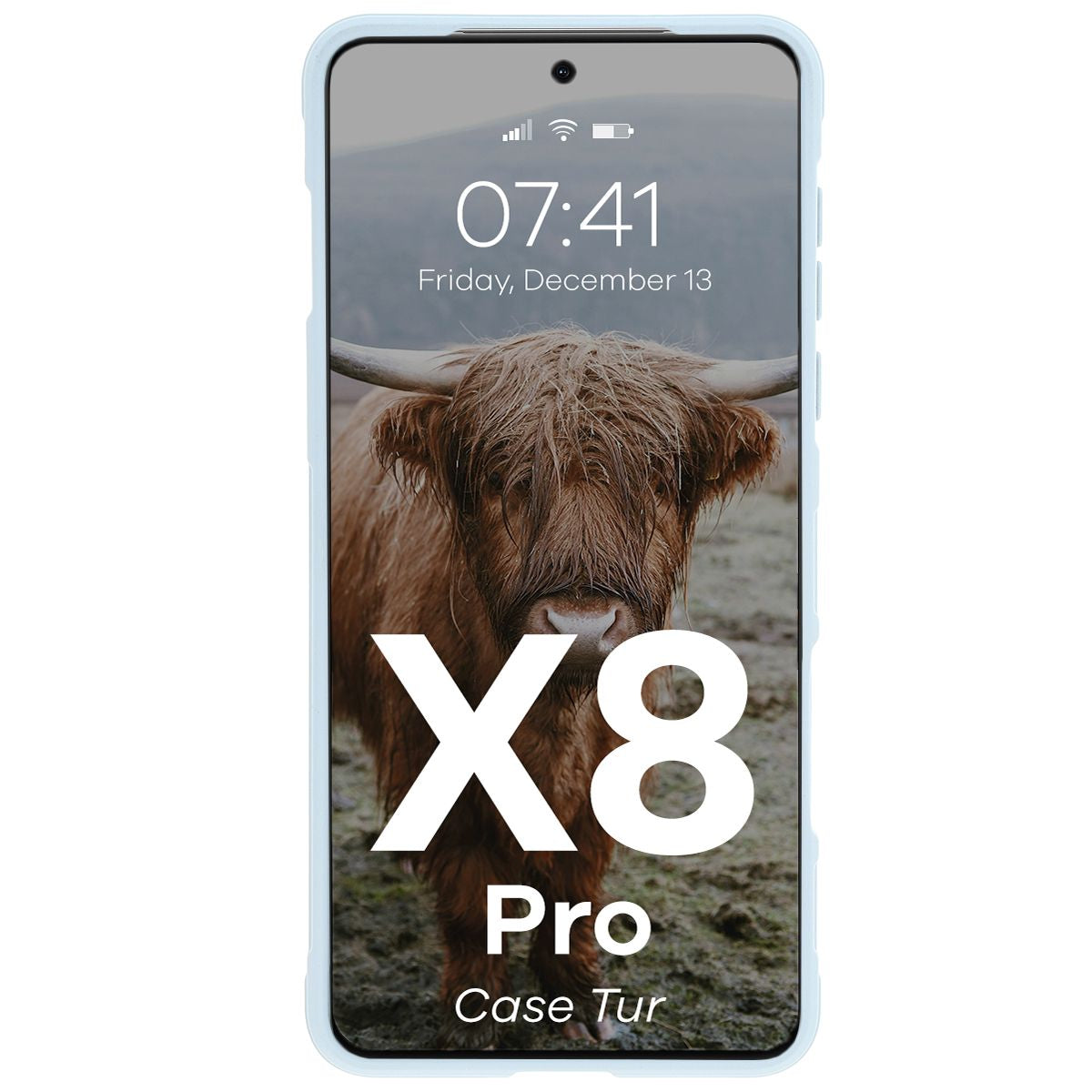 Robuste Handyhülle für Oppo Find X8 Pro, Bizon Case Tur, Hellblau