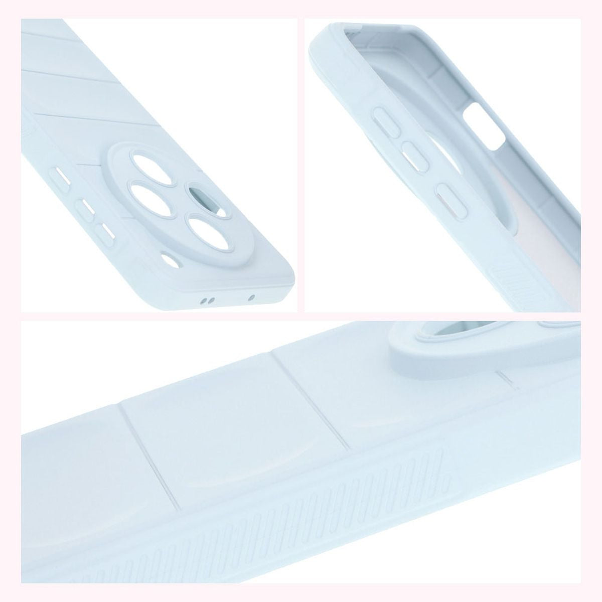Robuste Handyhülle für Oppo Find X8 Pro, Bizon Case Tur, Hellblau
