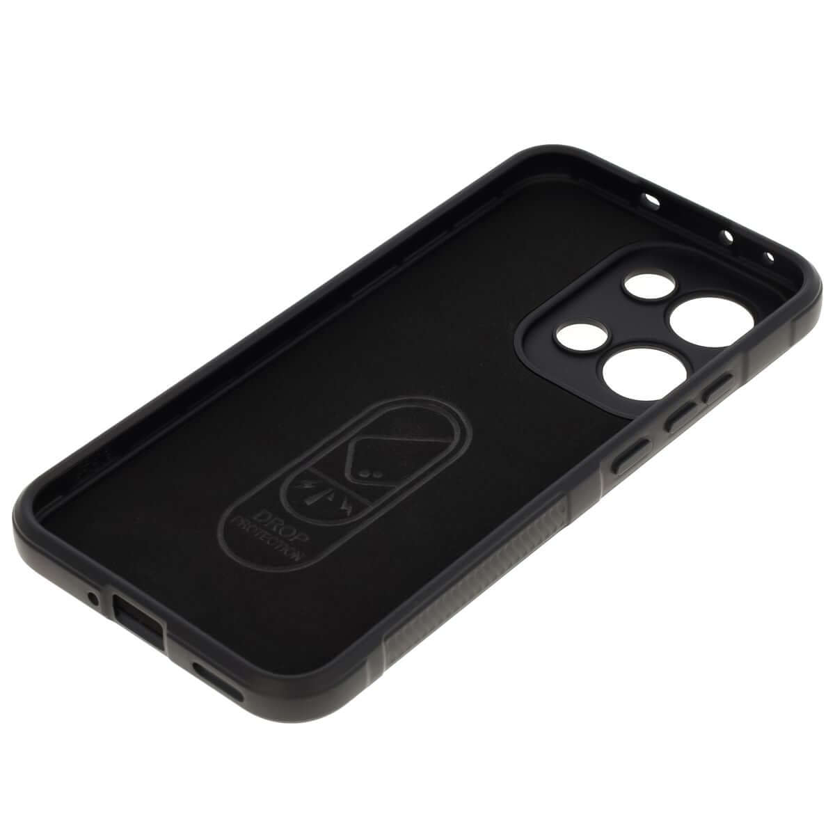 Robuste Handyhülle für Oppo Reno13, Bizon Case Tur, Schwarz