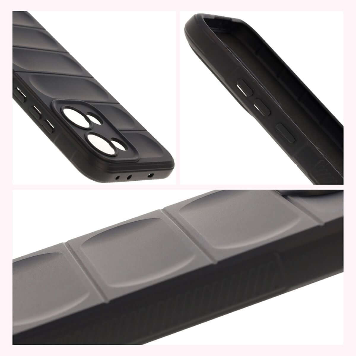 Robuste Handyhülle für Oppo Reno13, Bizon Case Tur, Schwarz