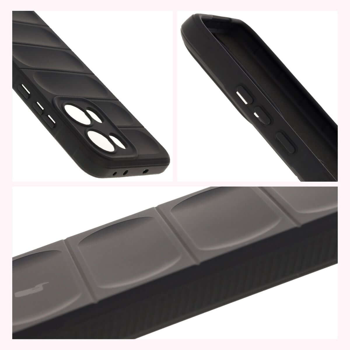 Robuste Handyhülle für Oppo Reno13 Pro, Bizon Case Tur, Schwarz