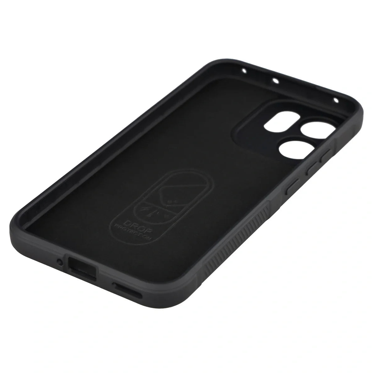 Robuste Handyhülle für Oppo Reno 14 F / 14 FS, Bizon Case Tur, Schwarz