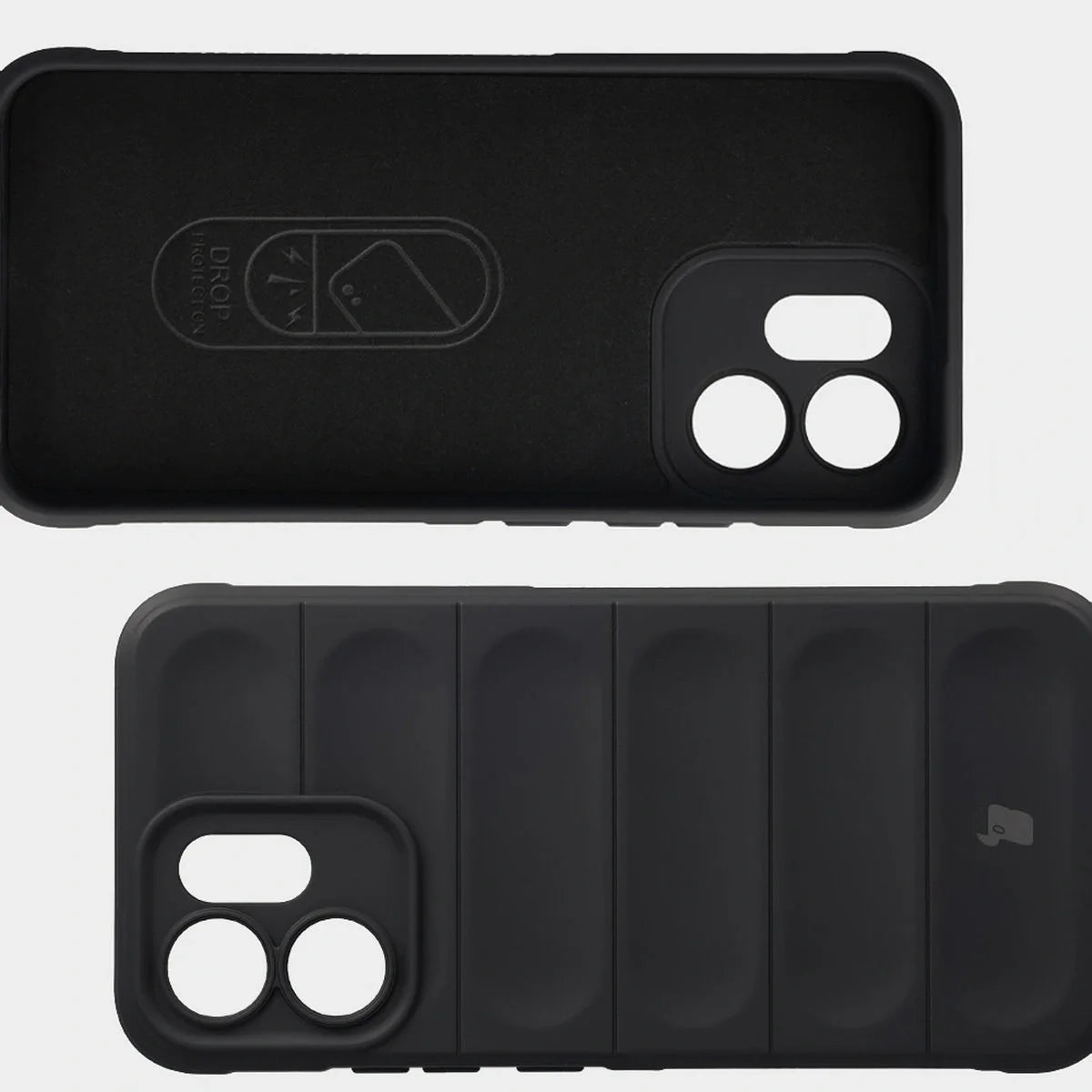Robuste Handyhülle für Oppo Reno 14 F / 14 FS, Bizon Case Tur, Schwarz