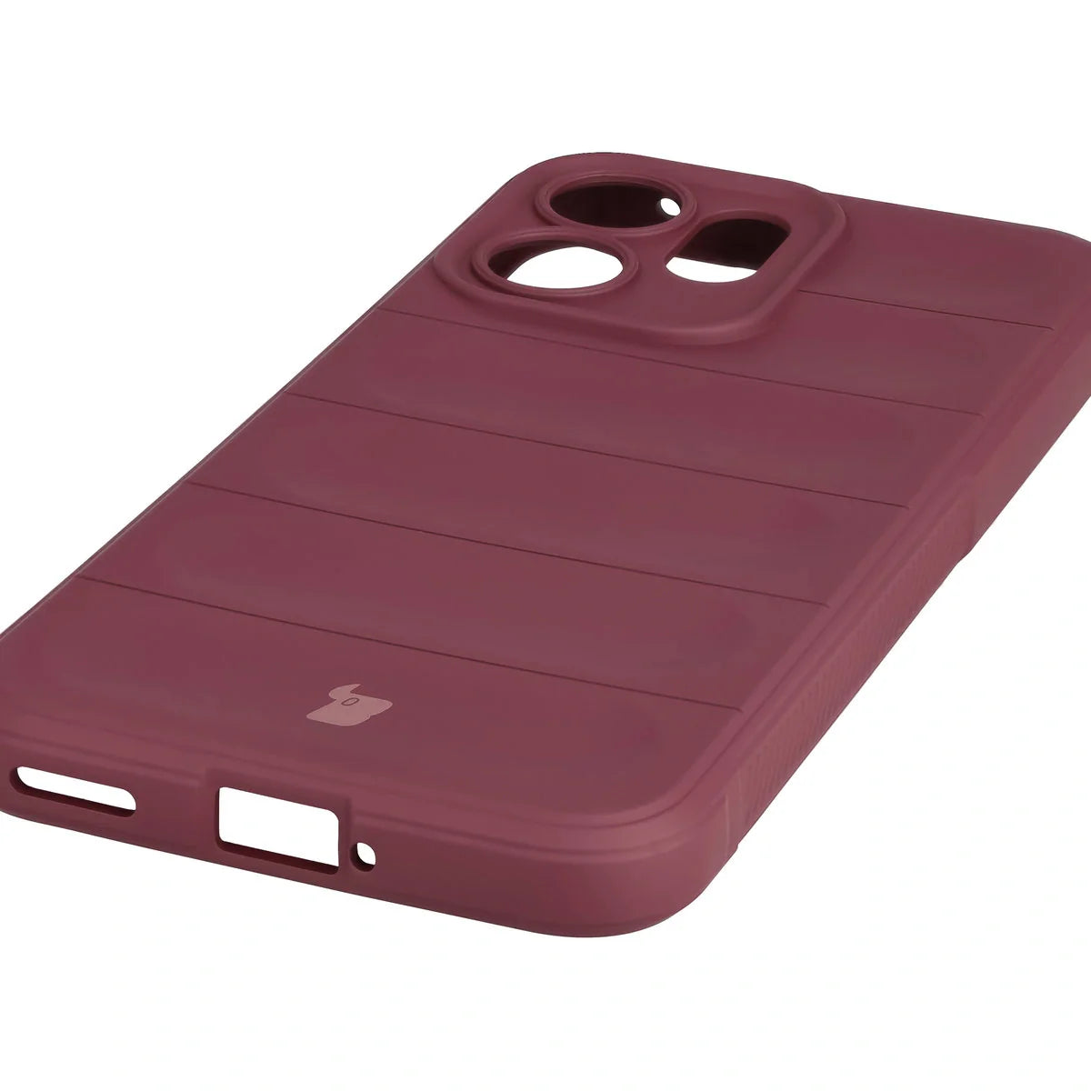 Robuste Handyhülle für Oppo Reno 14 F / 14 FS, Bizon Case Tur, Burgunderrot