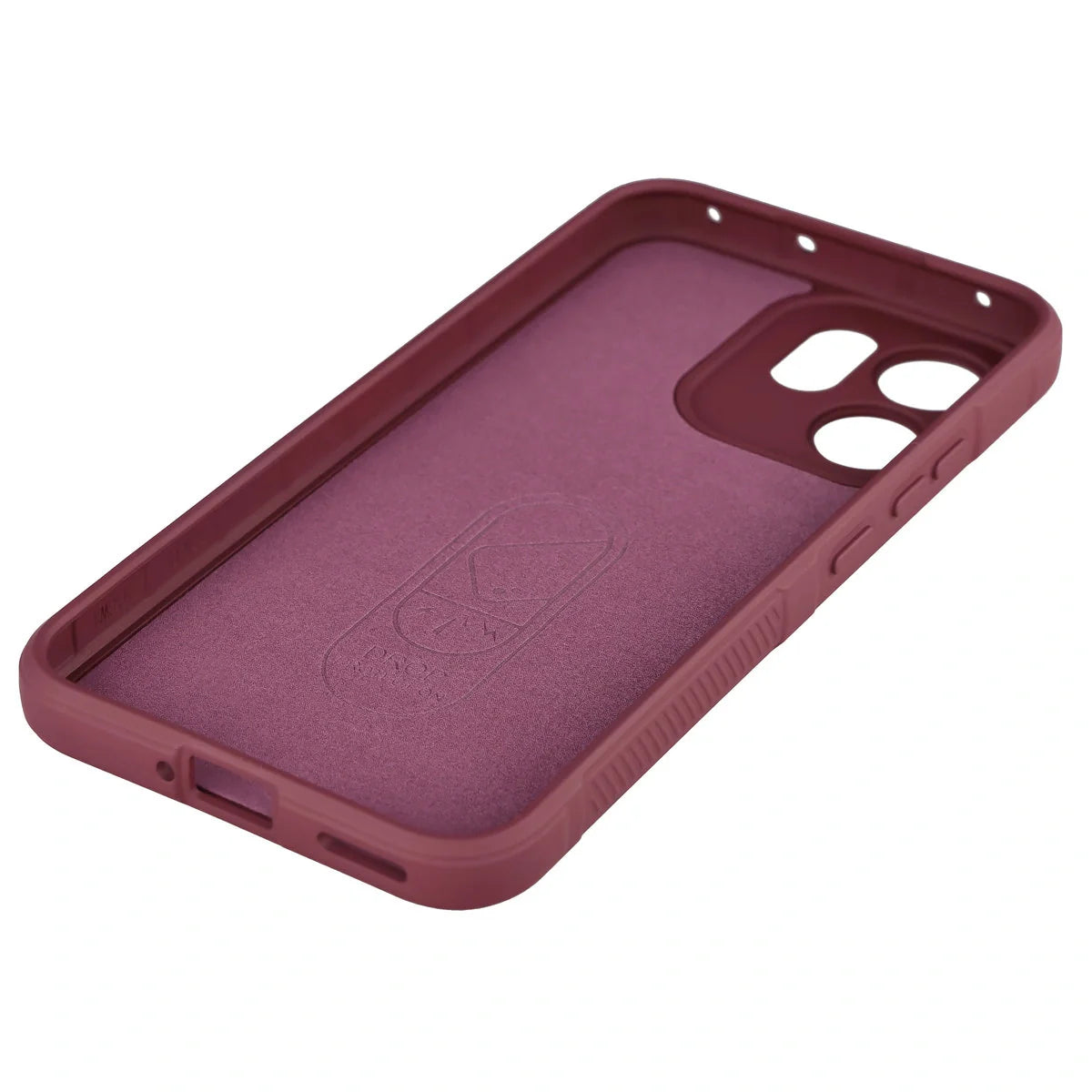 Robuste Handyhülle für Oppo Reno 14 F / 14 FS, Bizon Case Tur, Burgunderrot