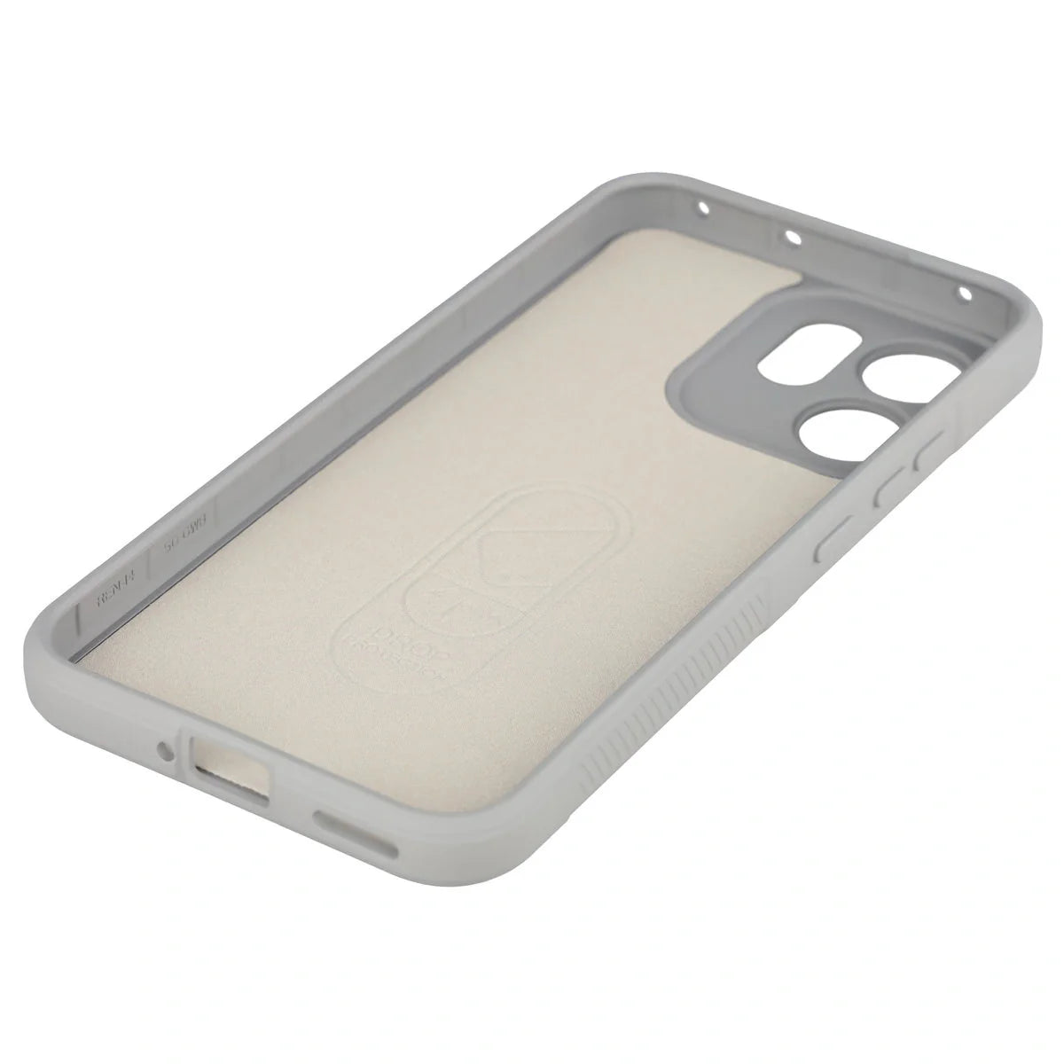 Robuste Handyhülle für Oppo Reno 14 F / 14 FS, Bizon Case Tur, Hellgrau