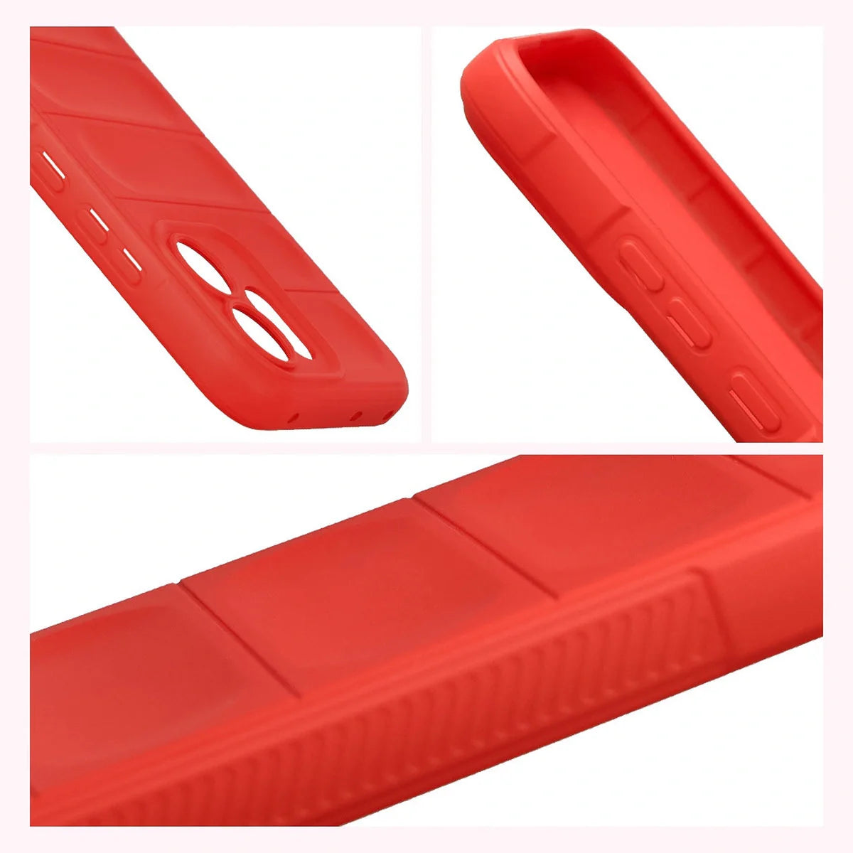 Robuste Handyhülle für Oppo Reno 14 F / 14 FS, Bizon Case Tur, Rot