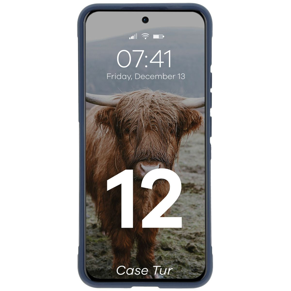 Robuste Handyhülle für Oppo Reno 12, Bizon Case Tur, Dunkelblau