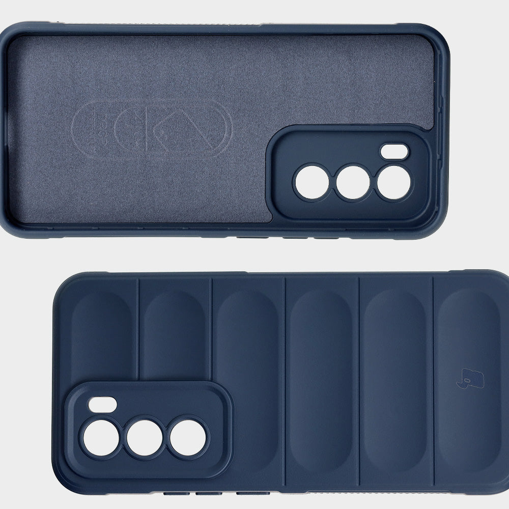 Robuste Handyhülle für Oppo Reno 12, Bizon Case Tur, Dunkelblau