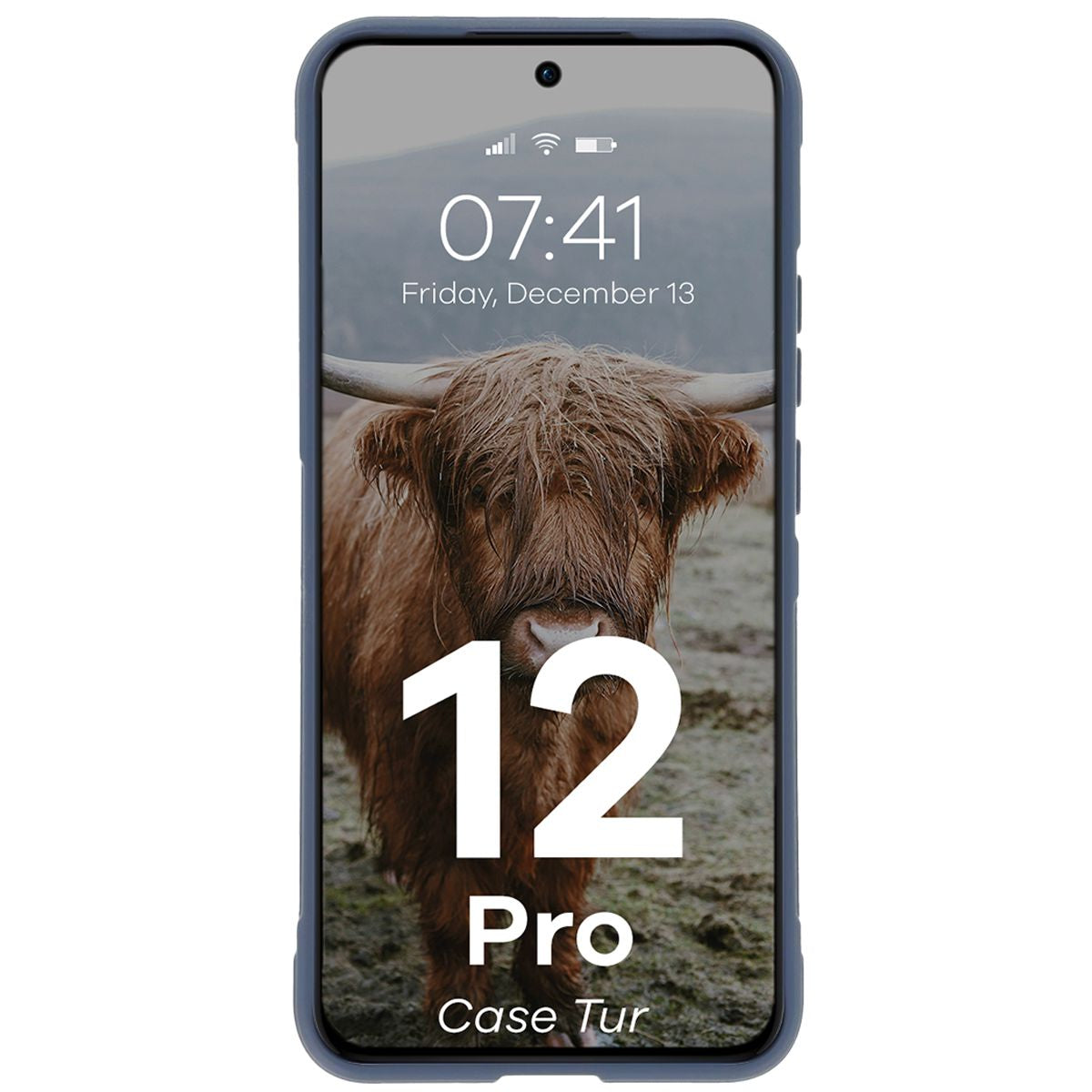 Robuste Handyhülle für Oppo Reno 12 Pro, Bizon Case Tur, Dunkelblau