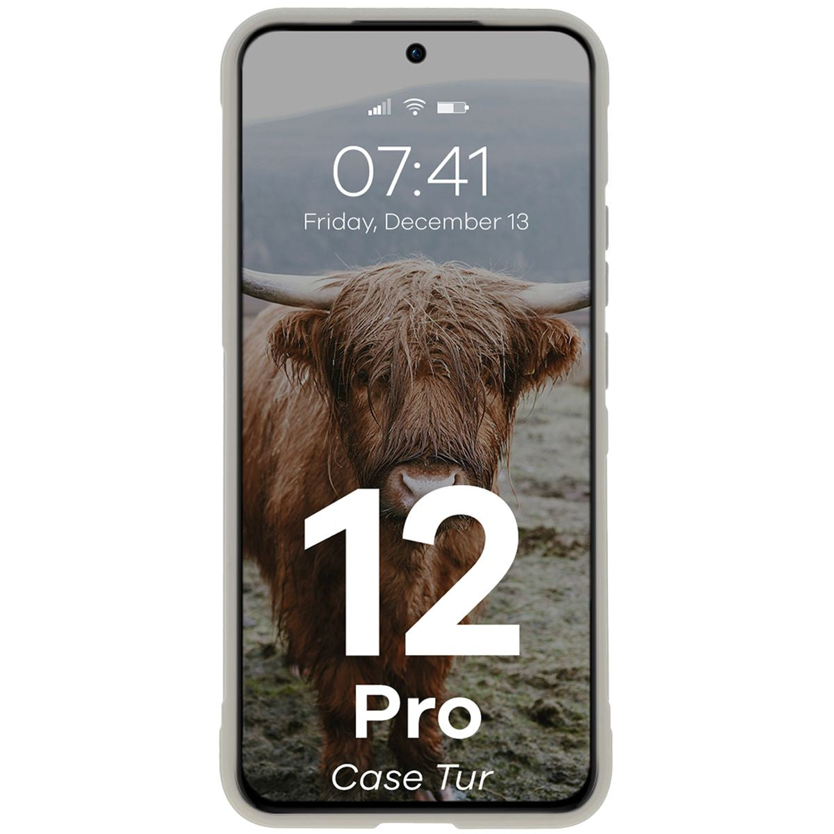 Robuste Handyhülle für Oppo Reno 12 Pro, Bizon Case Tur, Hellgrau